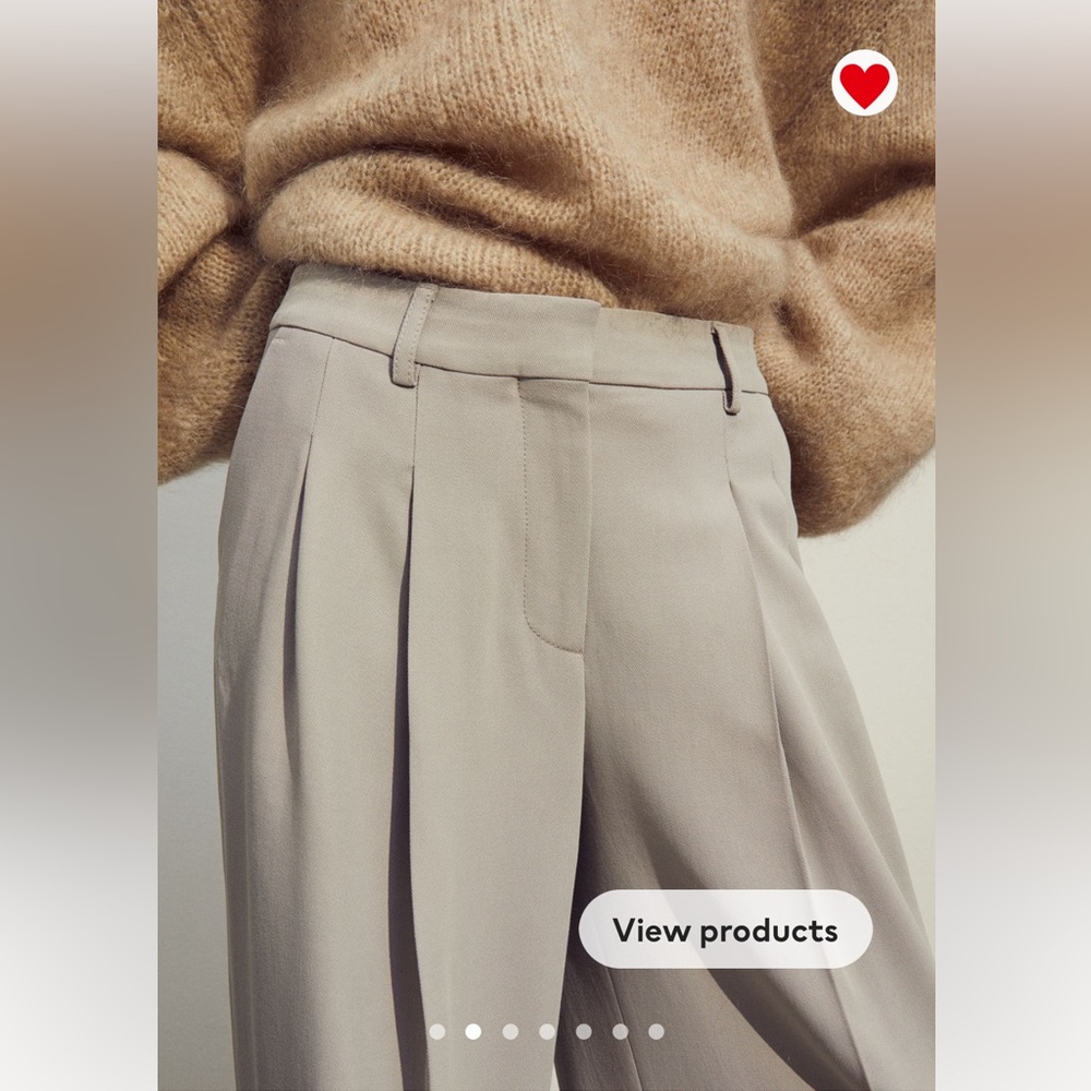 H&M Premium Collection Wool-Blend Wide Leg Pants - Picture 4 of 10